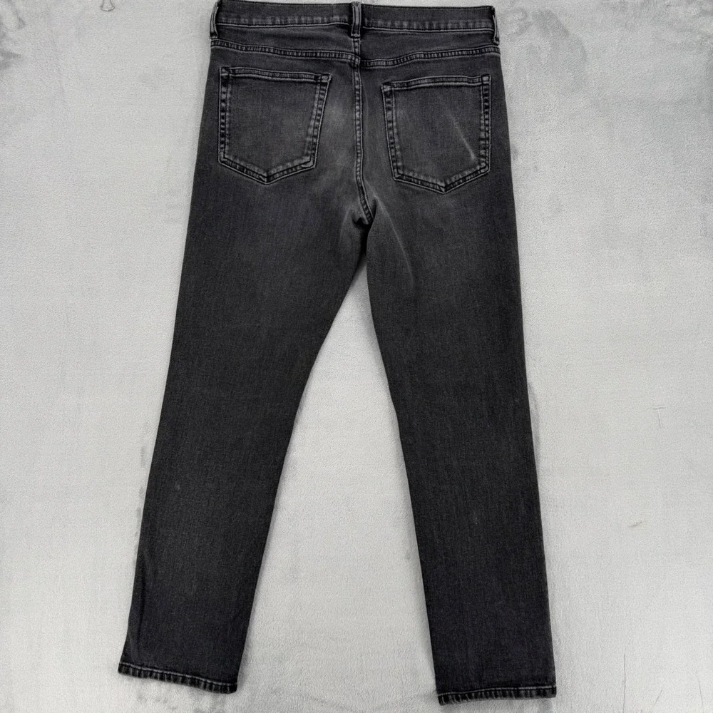 Everlane‎ Slim Straight Denim Jeans Faded Charcoal Black Women's Size 33x30